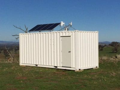 A relay station set up in a container two kilometres from the house has dramatically improved internet connectivity on Murray Scholz's farm at Culcairn in southern NSW.
