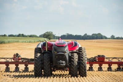 The future: Case's autonomous tractor concept vehicle.