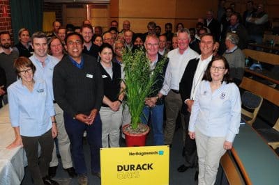 Industry leaders at the launch of the new oat variety, Durack.