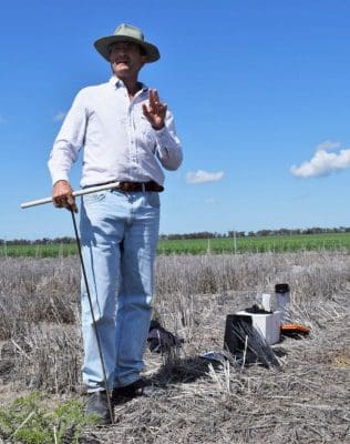 David Freebairn says CosmOz technology is the new generation in soil moisture measurement, but there is still a place for the traditional, manual moisture probe.