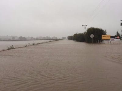 Flooding around Clare in the mid-north South Australian cropping belt. 