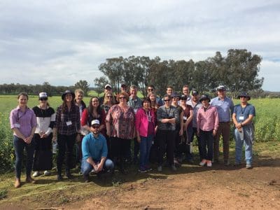 Canberra-based policy staff visit Derek Ingold's grain farm operation near Temora.