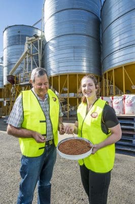 Anna Balzer USQ researcher with Ron Plant at Maralong