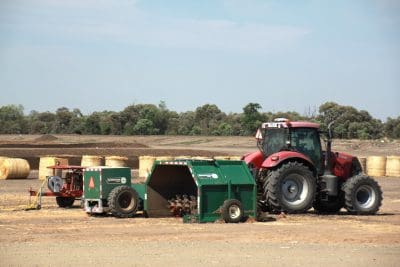 The windrows need to be turned regularly to encourage the composting process.