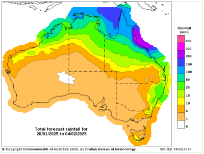 Weekly rainfall update + outlook 28 January 2025 - Grain Central